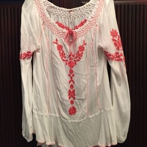 Free People Boho Peasant Blouse